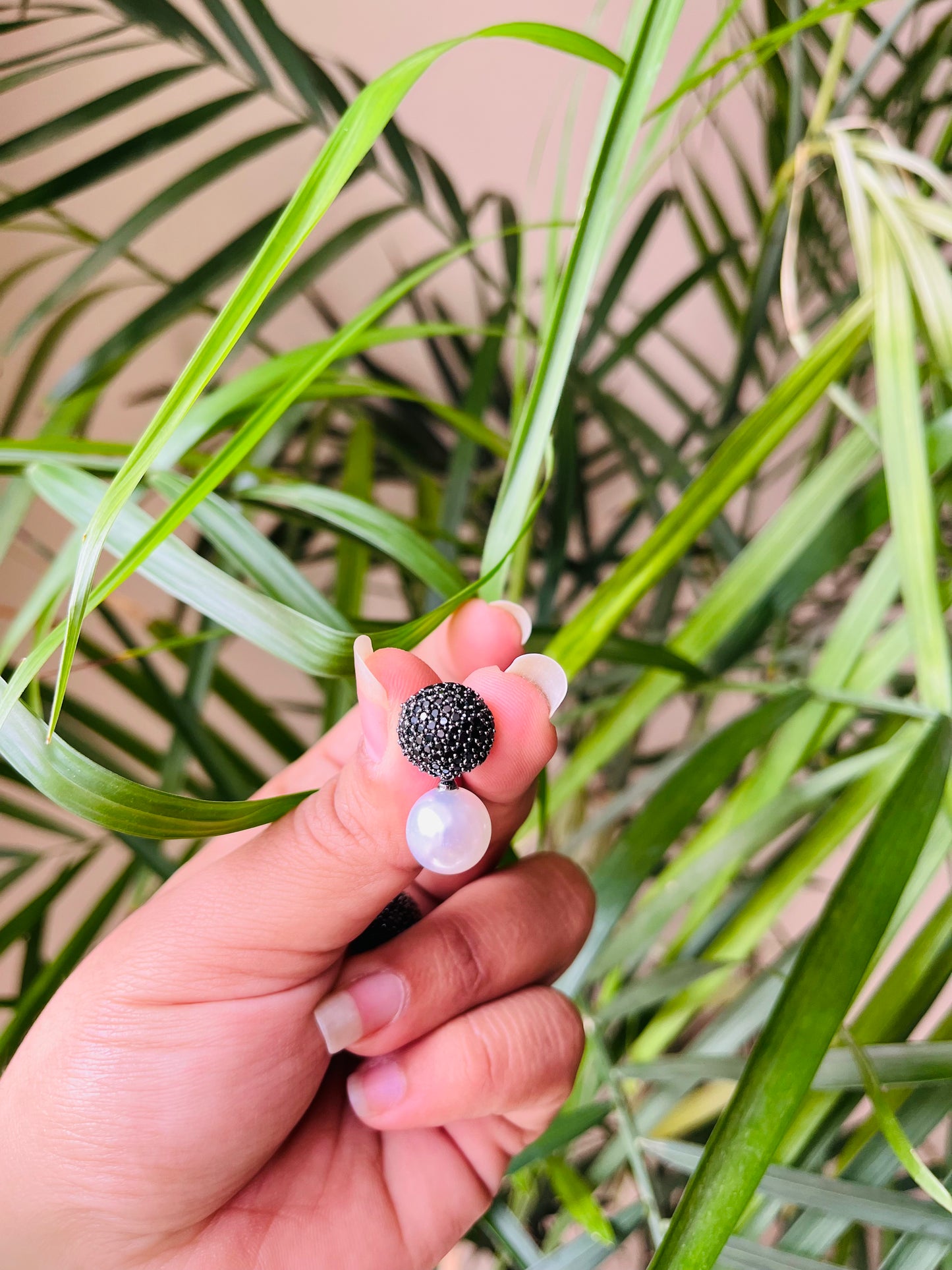 Micro AD Small Studs with Pearl Drop