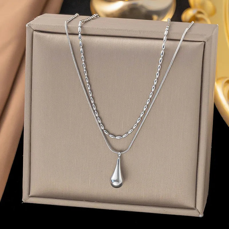 Teardrop Layered Necklace