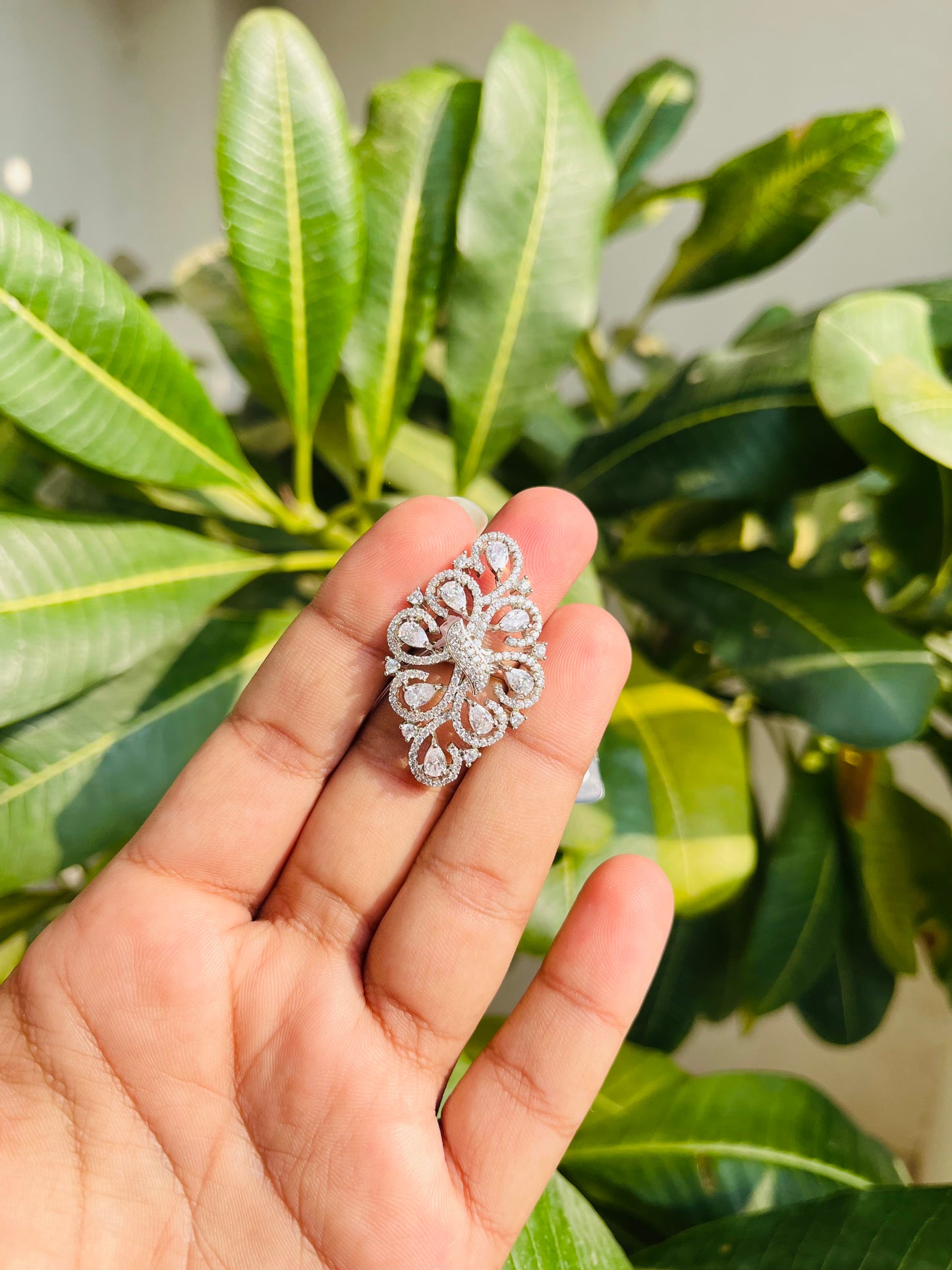 Unique Shaped American Diamond Ring