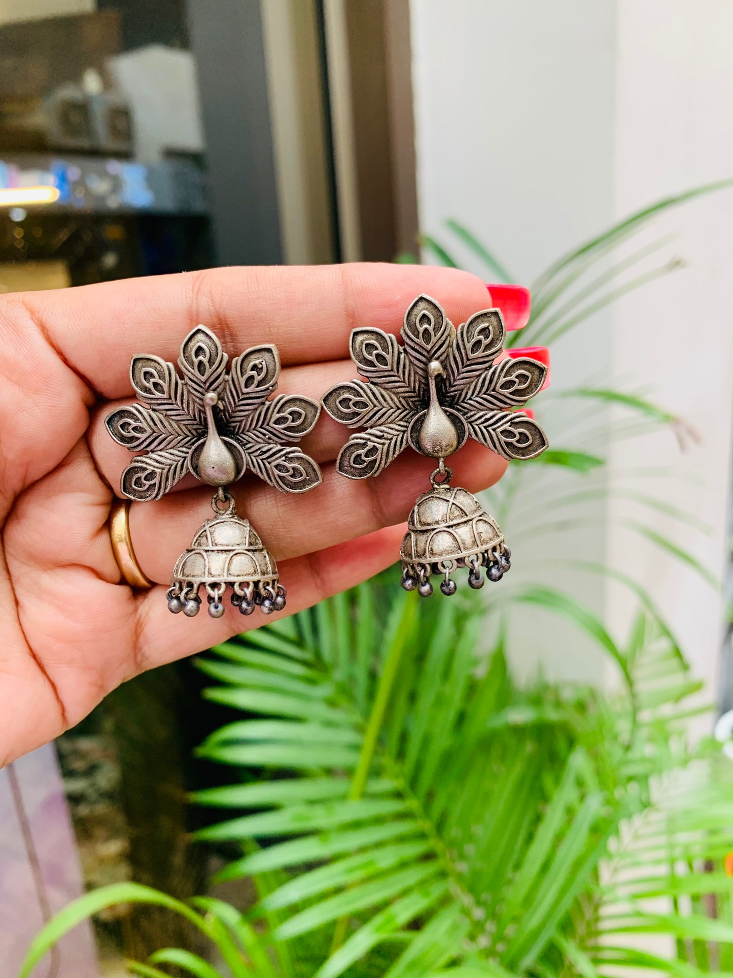 SLA Small Peacock Jhumka