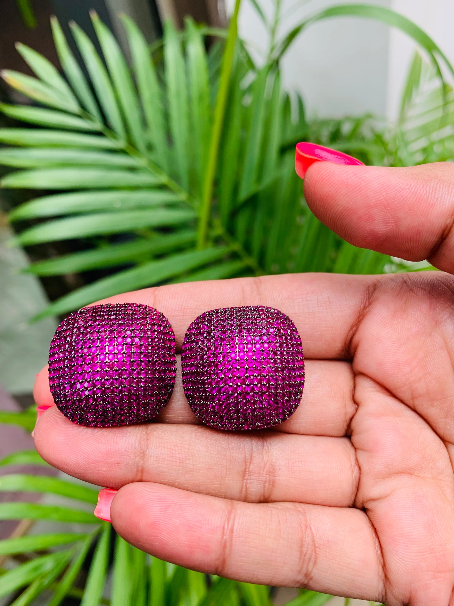 American Diamond Square Studs