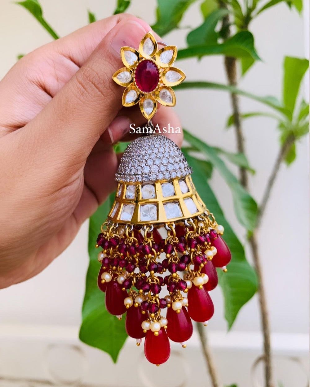 Designer Jumbo Jhumka Earrings