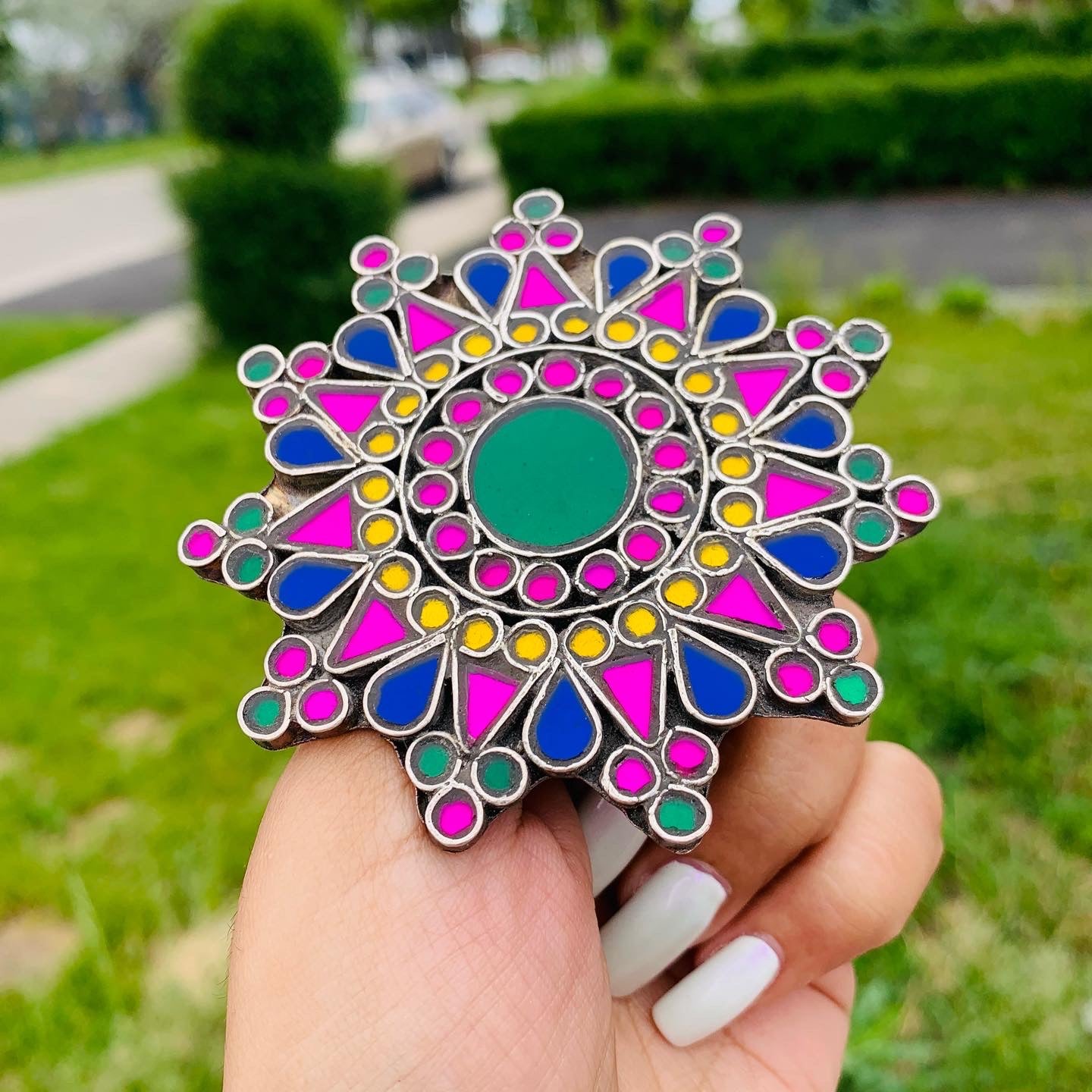 Multicolor Glass Ring