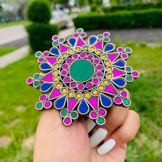 Multicolor Glass Ring