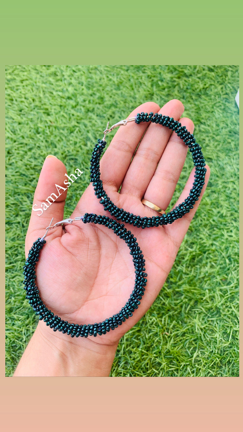 Beaded Hoops
