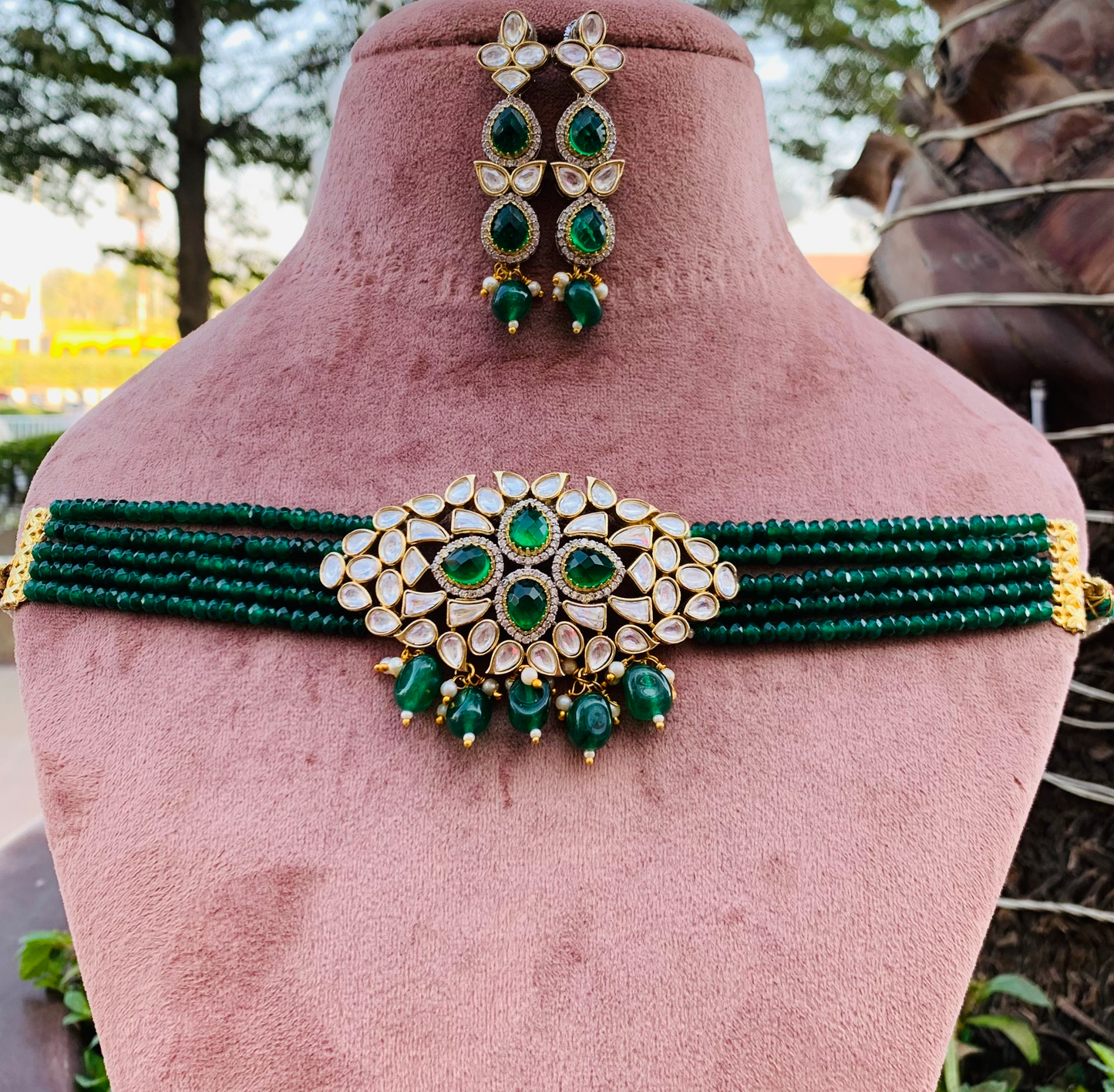 Red Kundan Choker