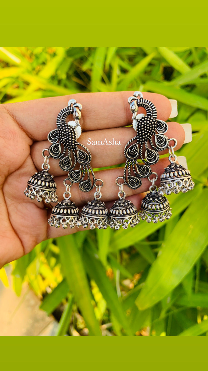 Triple jhumka hot sale