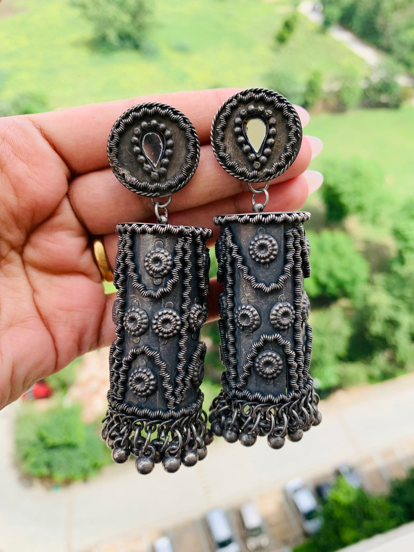 Cylinder shaped Jhumkas