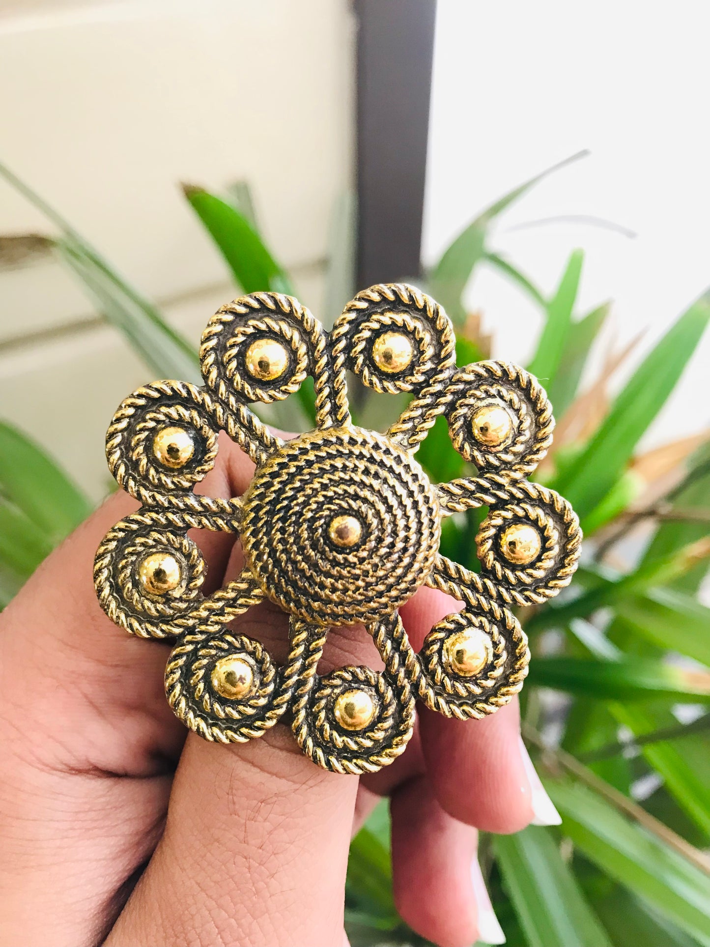 Flower Shaped Golden Ring