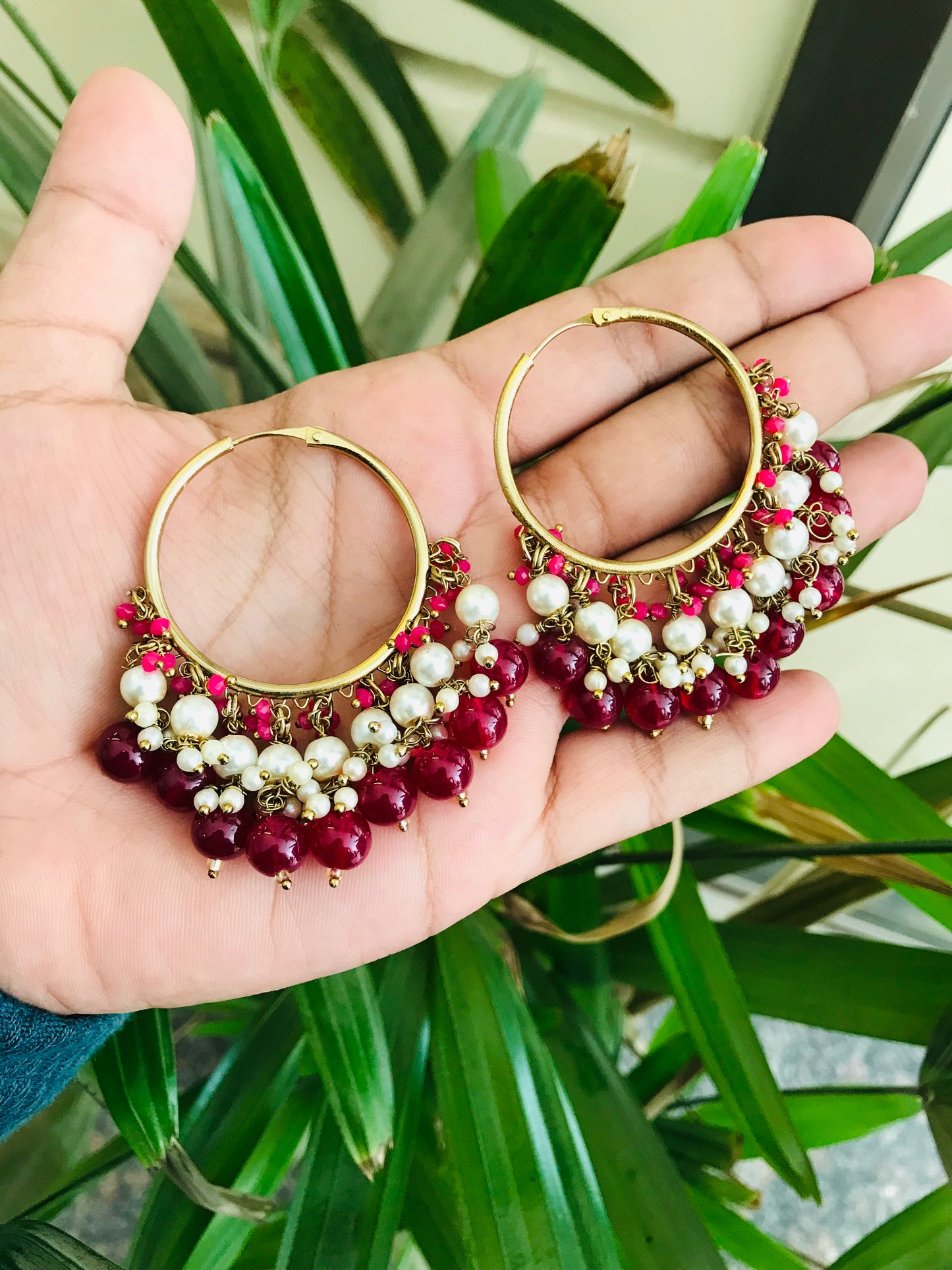 Hoops with Bead Drops