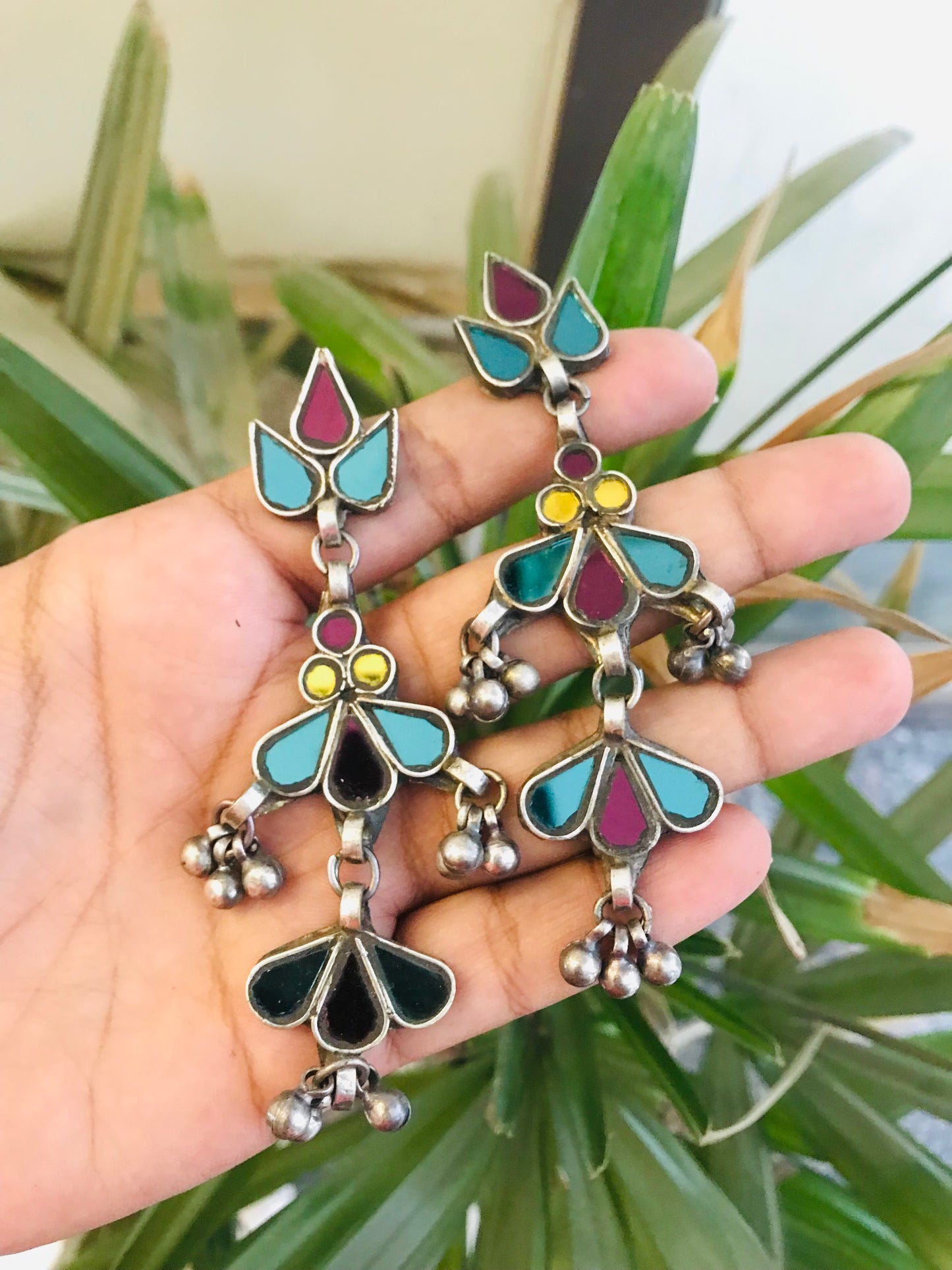 Myra Afghani Glass Earrings