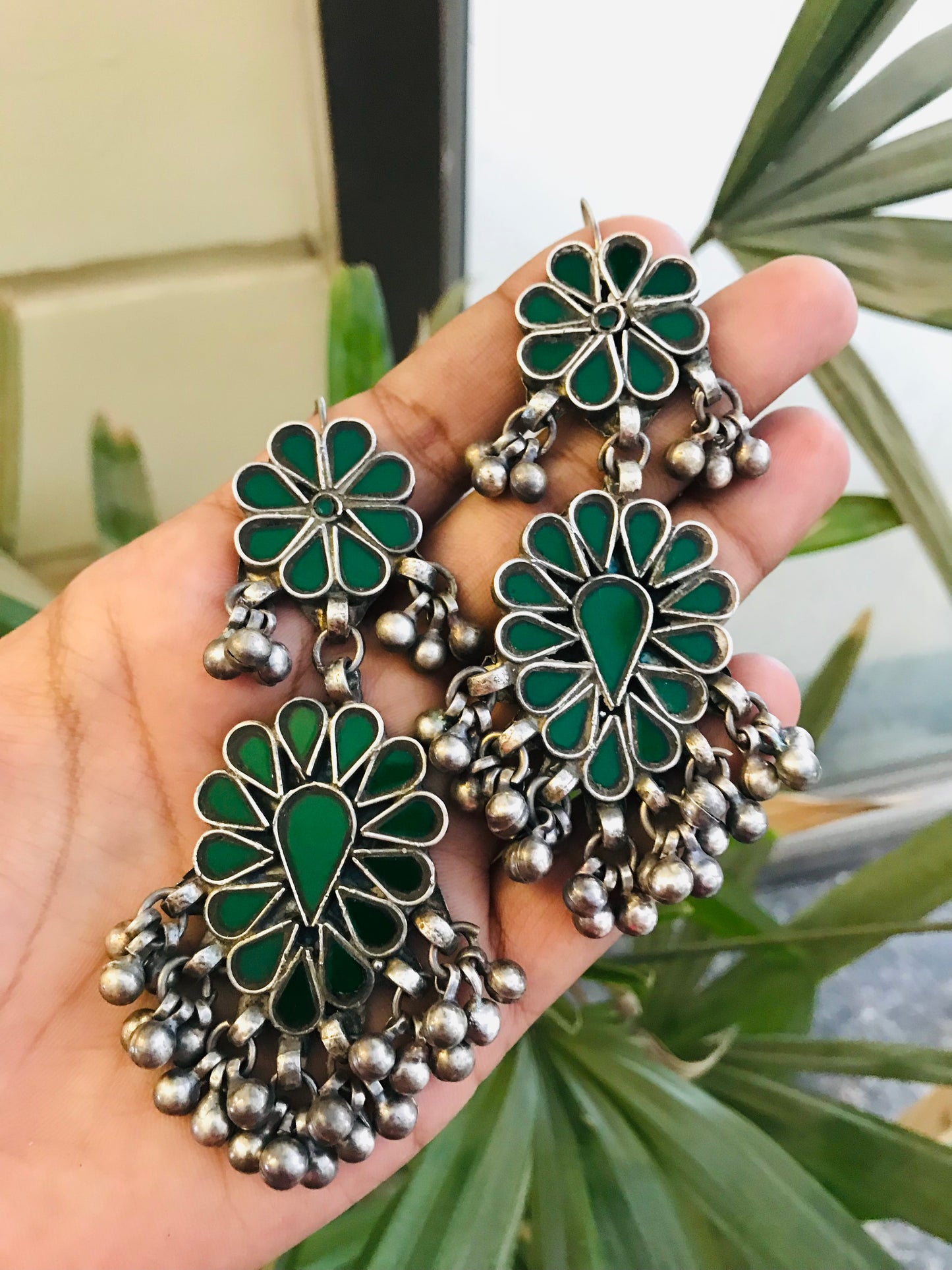 Chandni Afghani Glass Earrings