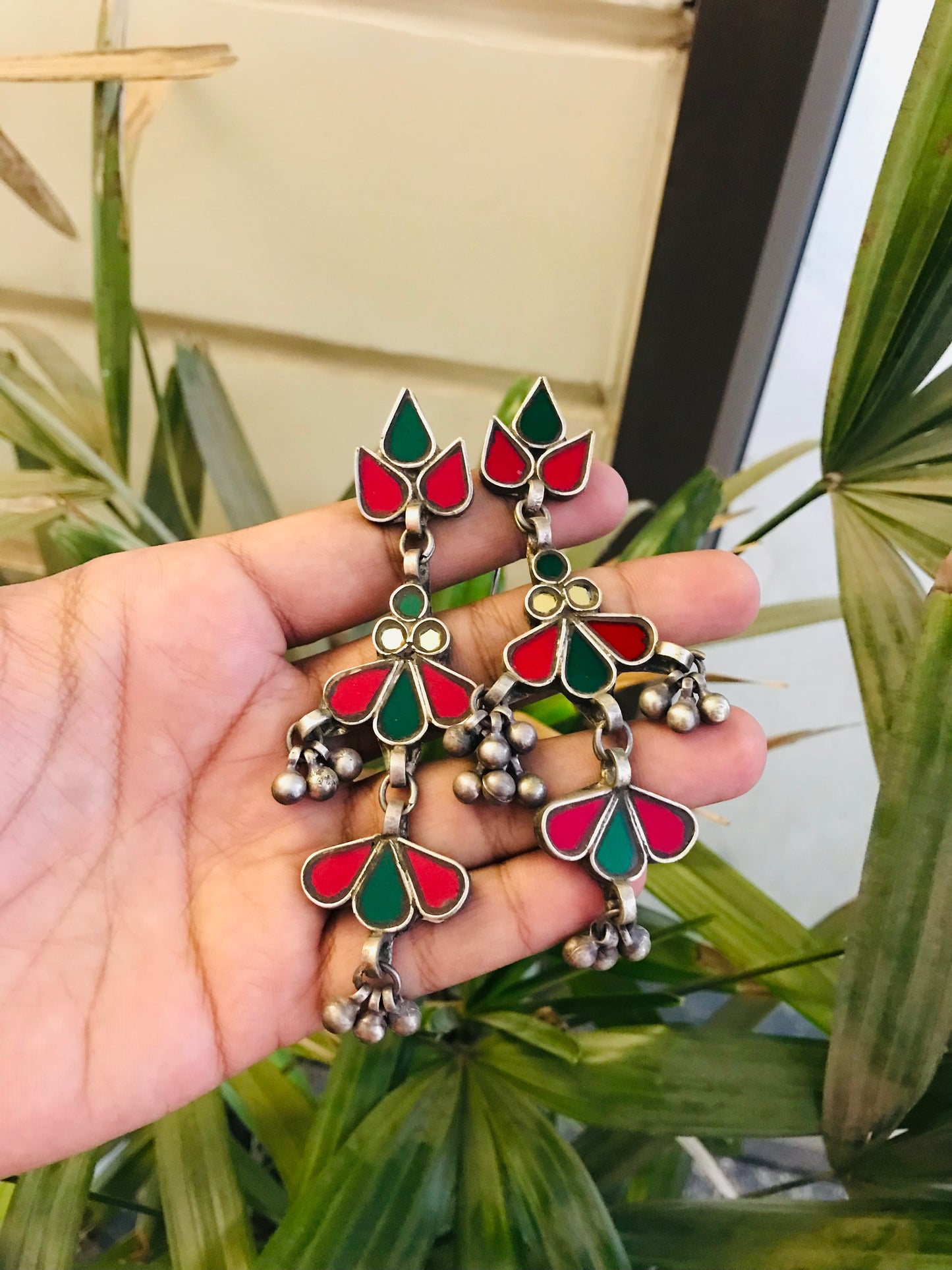 Myra Afghani Glass Earrings