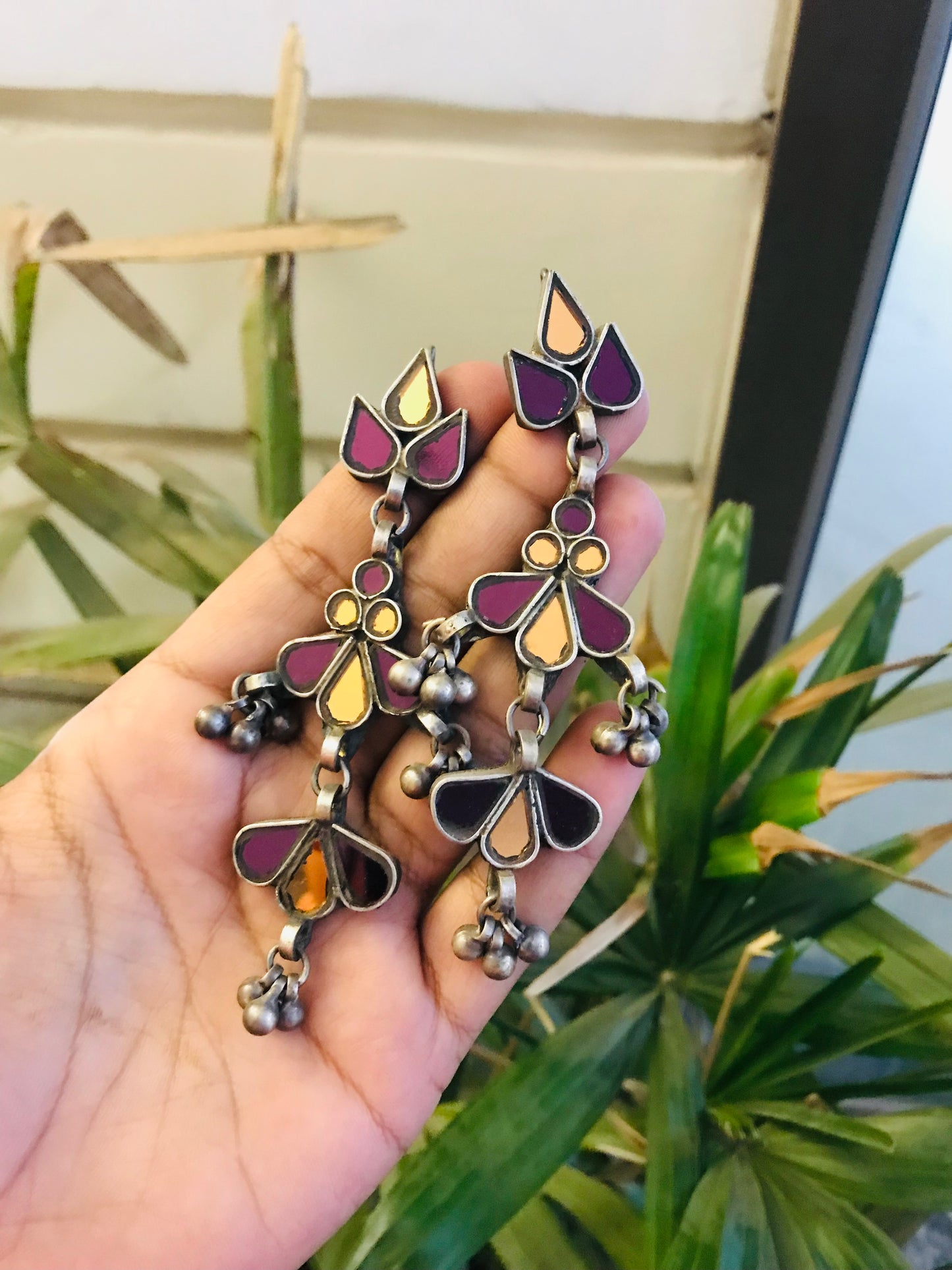 Myra Afghani Glass Earrings