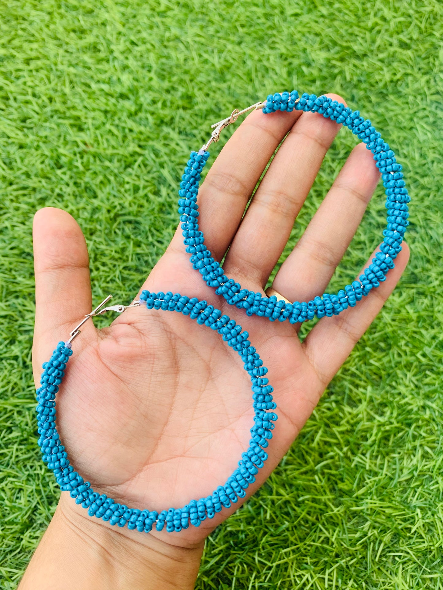 Beaded Hoops