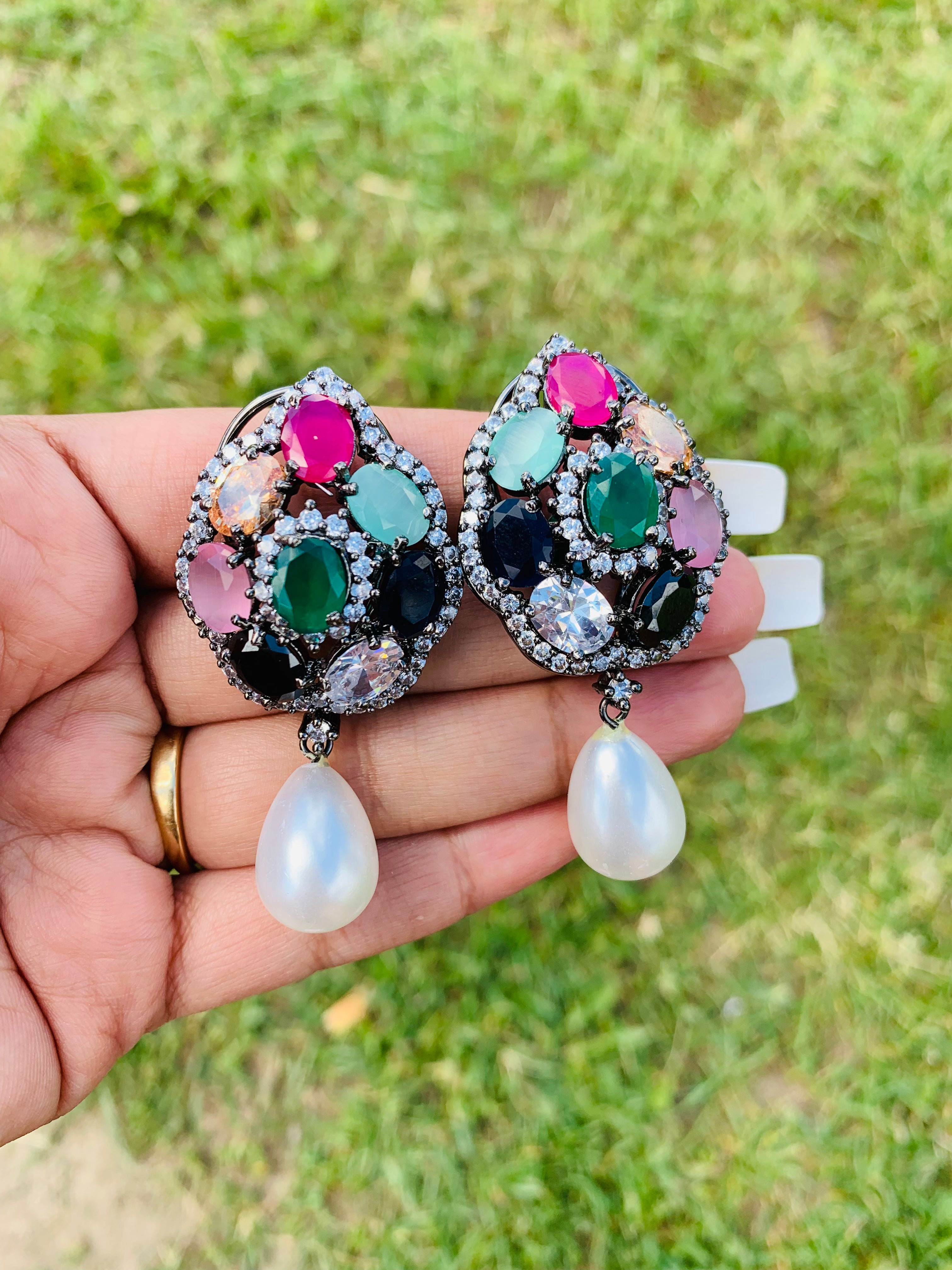 Designer Stud Earrings Online – SamAsha Jewellery