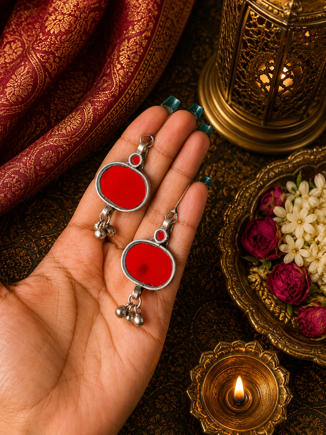 Zoya Afghani Glass Earrings