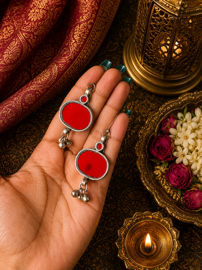 Zoya Afghani Glass Earrings