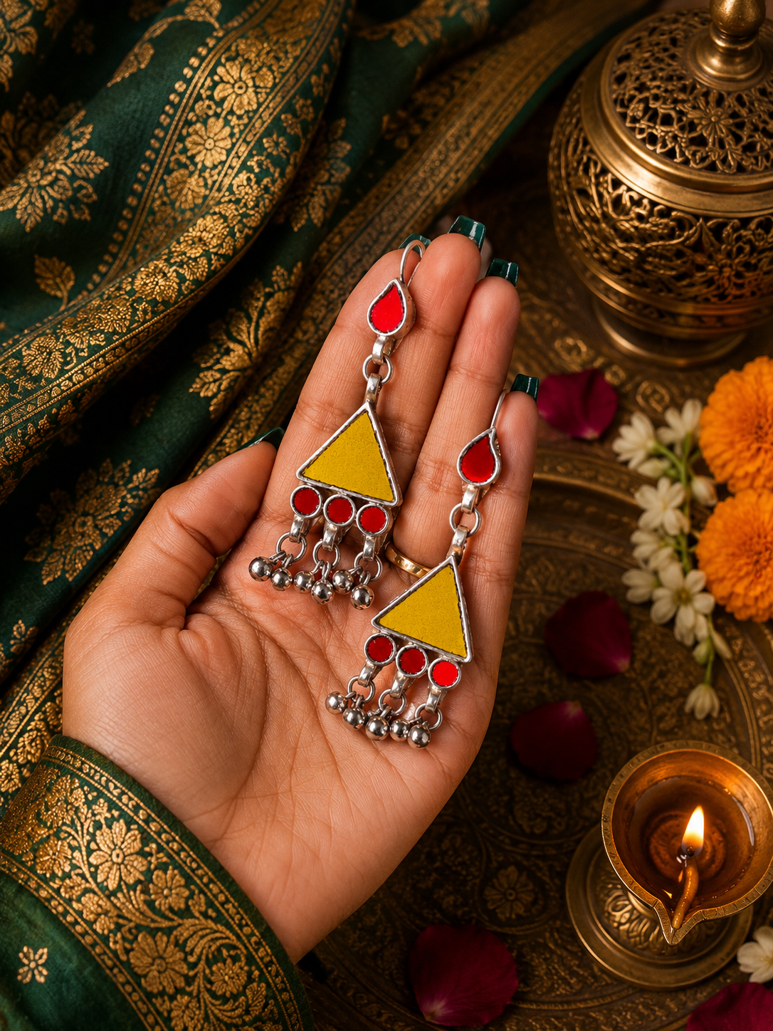 Akasa Afghani Glass Earrings