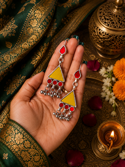 Akasa Afghani Glass Earrings