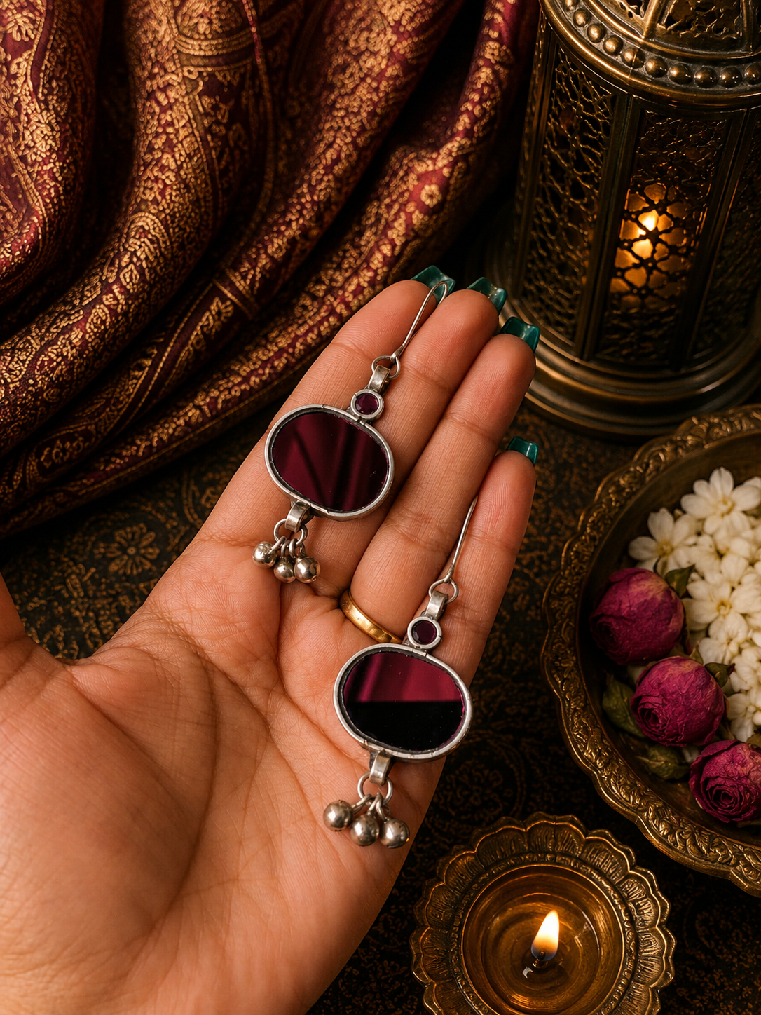 Zoya Afghani Glass Earrings