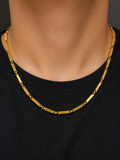 Anti Tarnish Gold Bar Link Chain