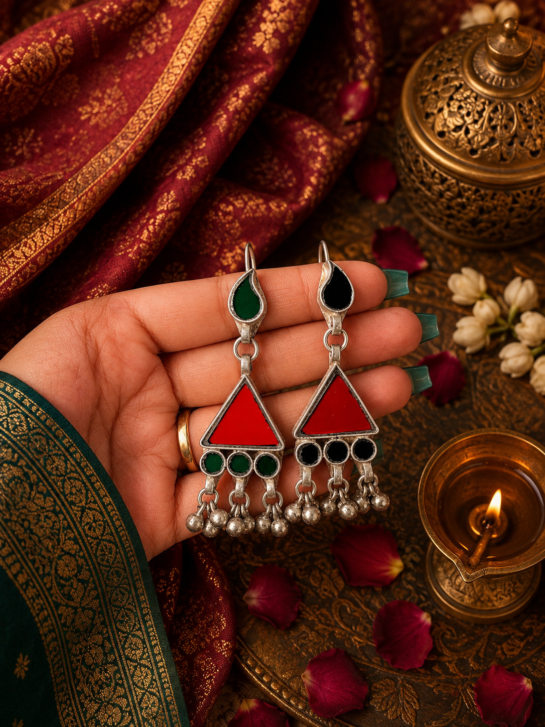 Akasa Afghani Glass Earrings