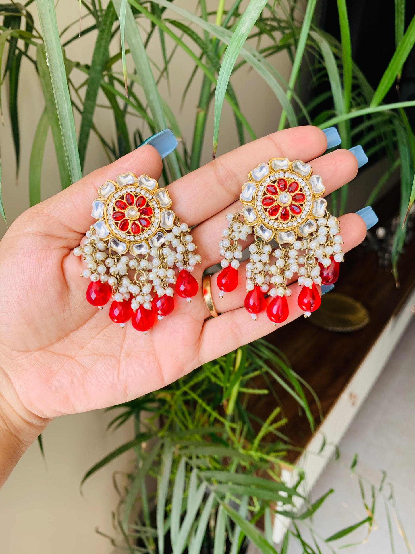 Traditional Five Pearl Drop Earrings