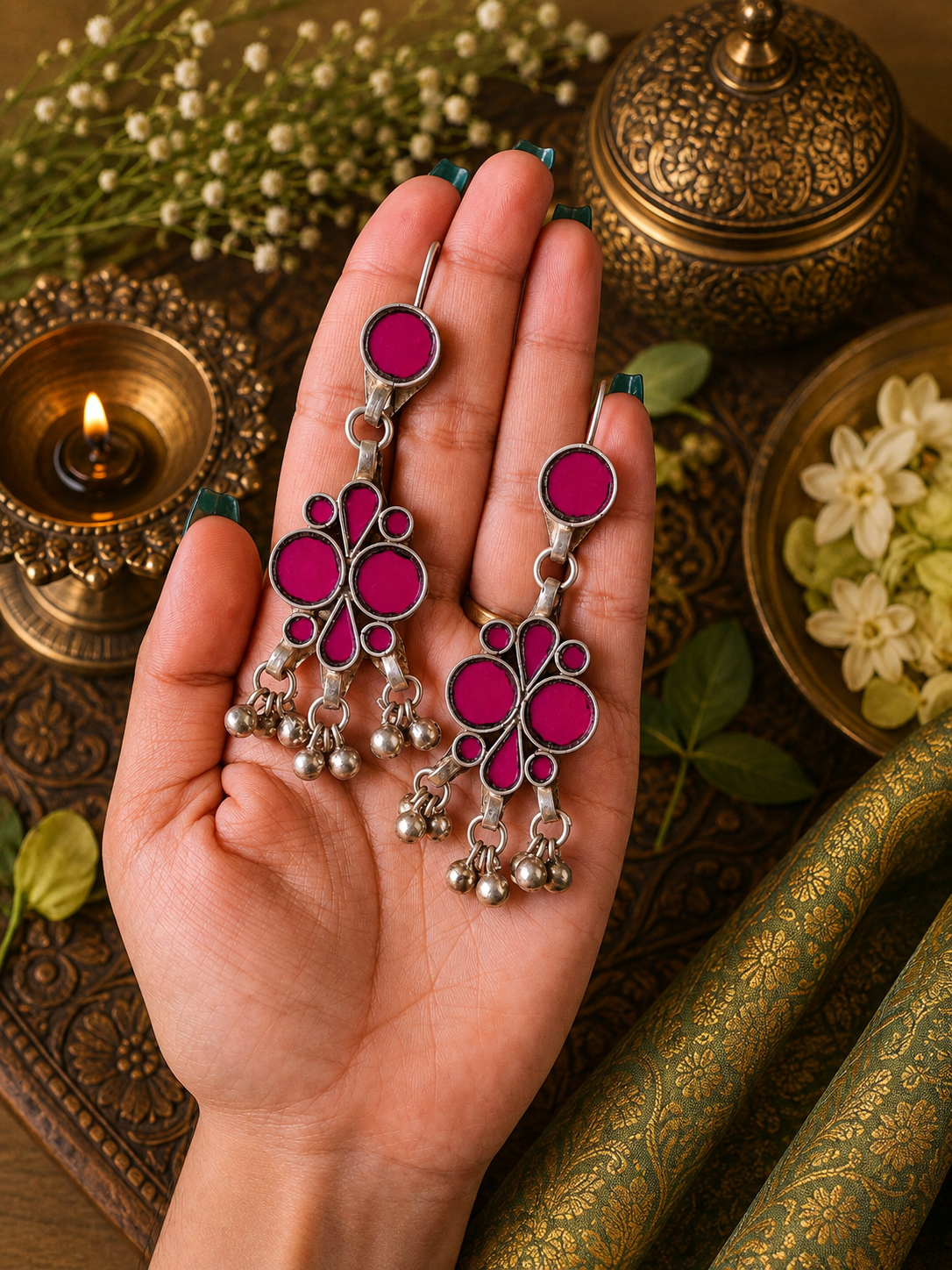 Noor Afghani Glass Earrings