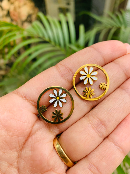 Dainty Flower Design Studs