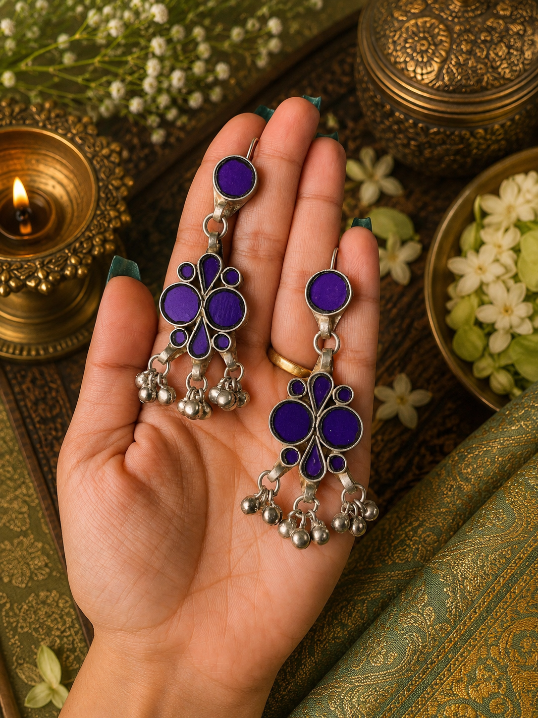 Noor Afghani Glass Earrings
