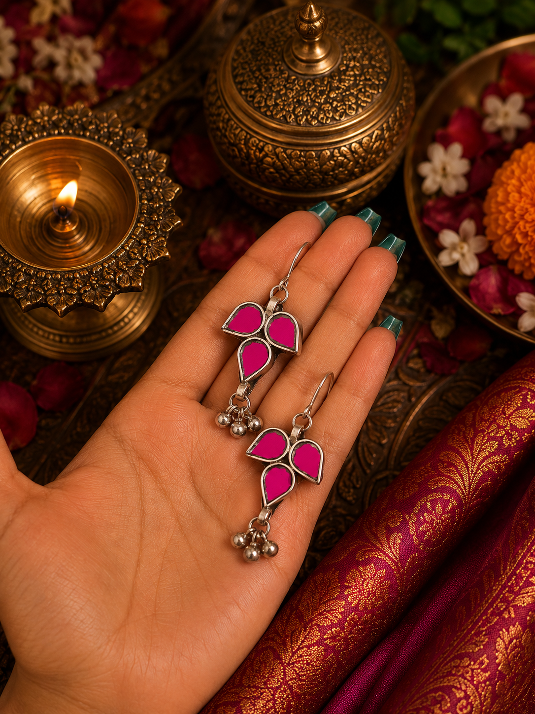 Misha Afghani Glass Earrings