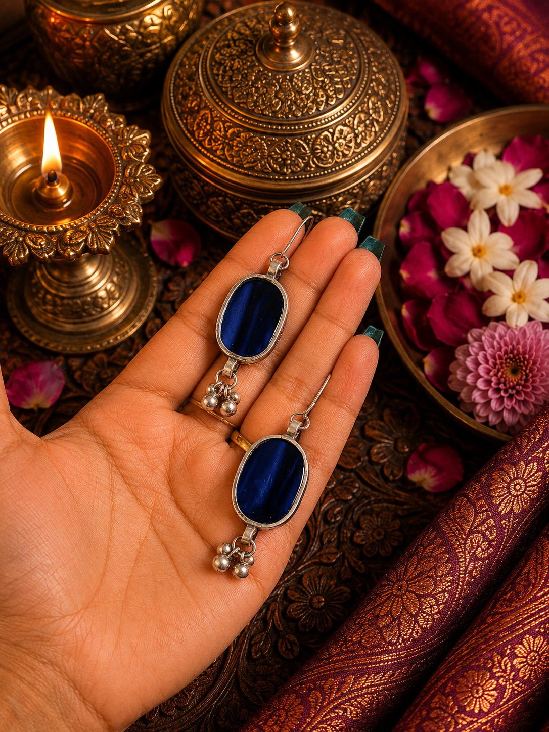Divya Afghani Glass Earrings