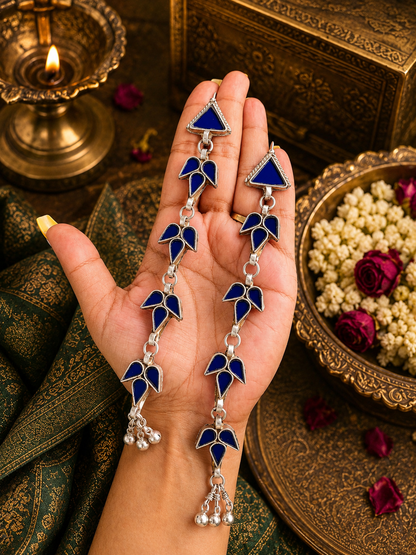 Four Layered Long Afghani Earrings
