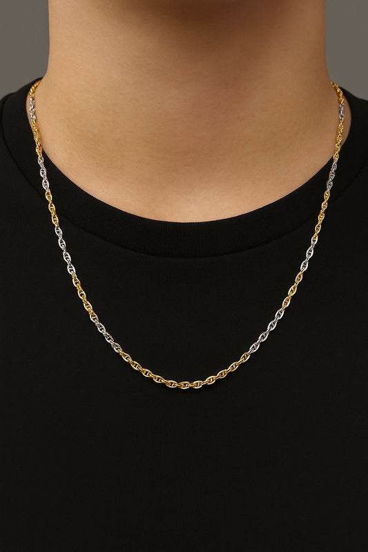 Twisted Rope Chain in Gold & Silver
