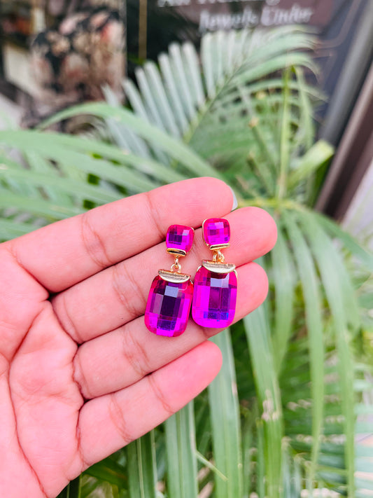 Magenta Earrings
