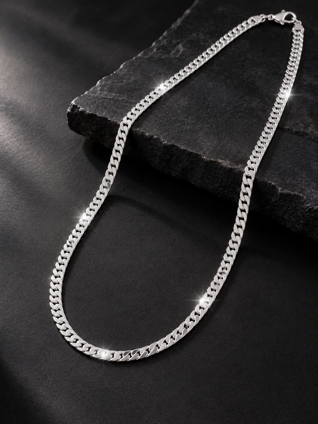 Anti Tarnish Silver Cuban Chain