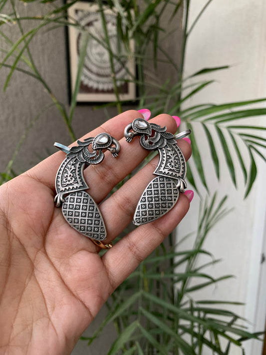 Peacock Earcuff