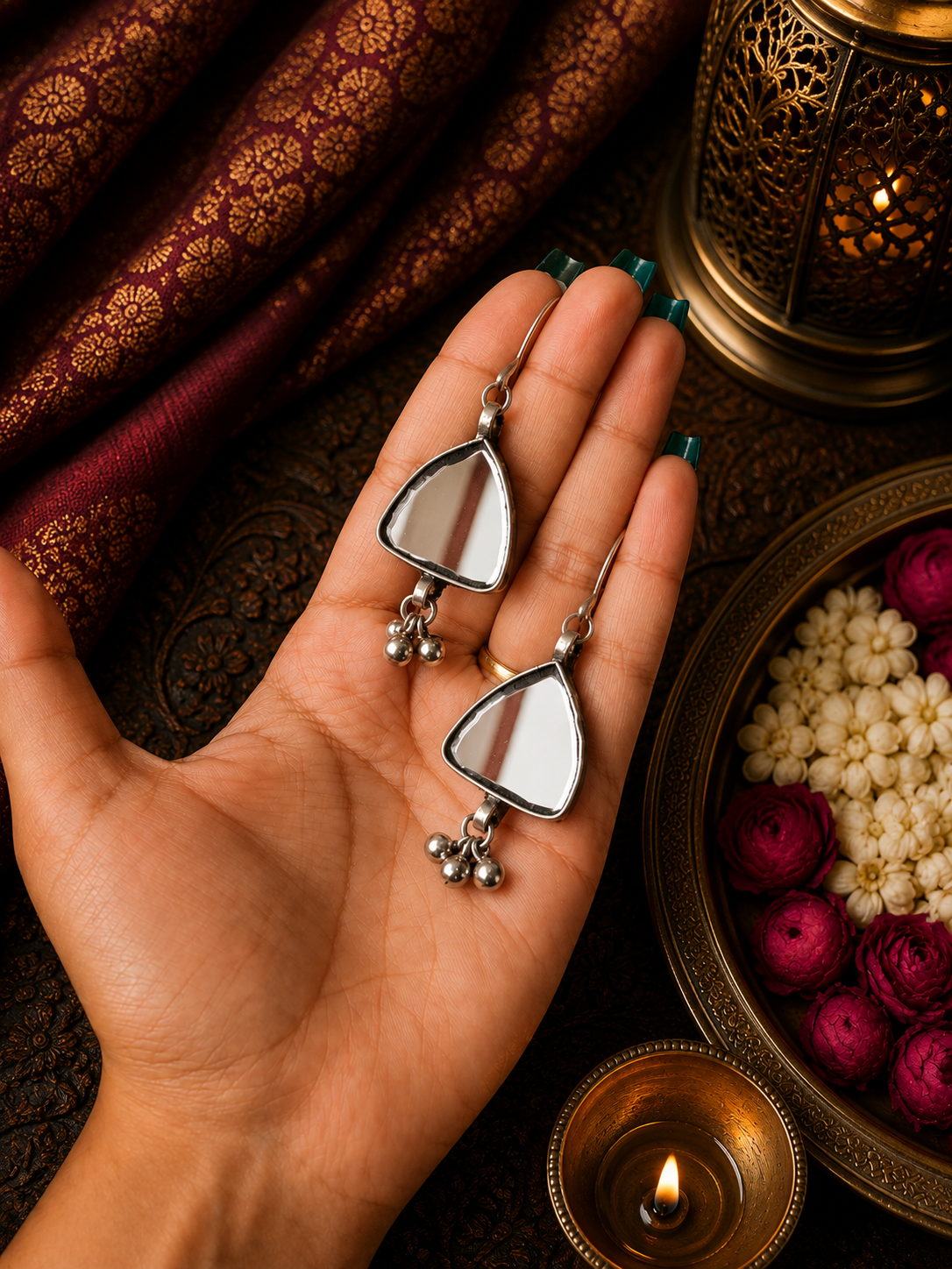 Riya Afghani Glass Earrings