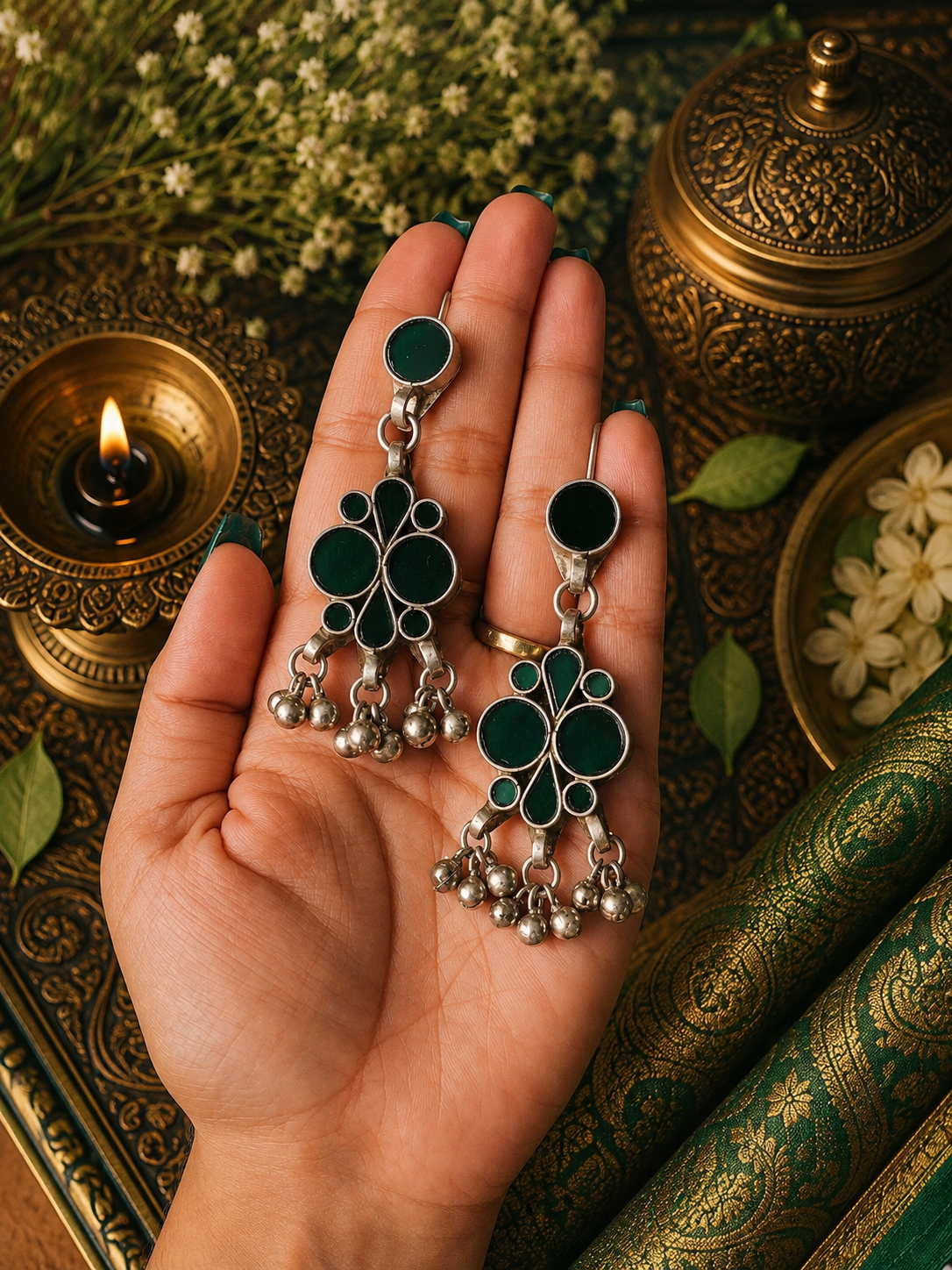 Noor Afghani Glass Earrings