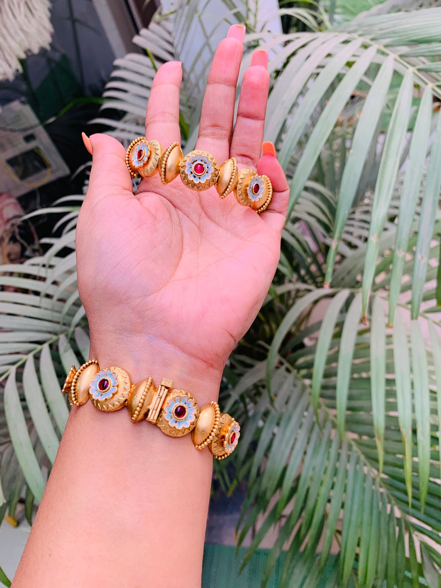 Inaya Matte Gold Openable Bangles