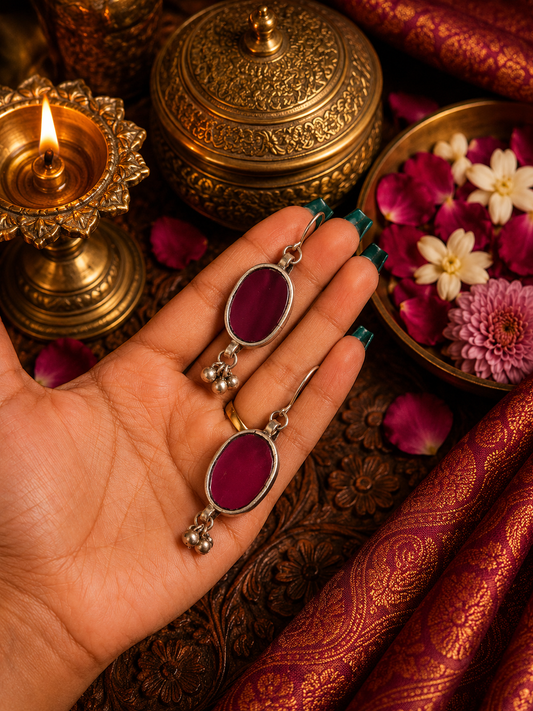 Divya Afghani Glass Earrings