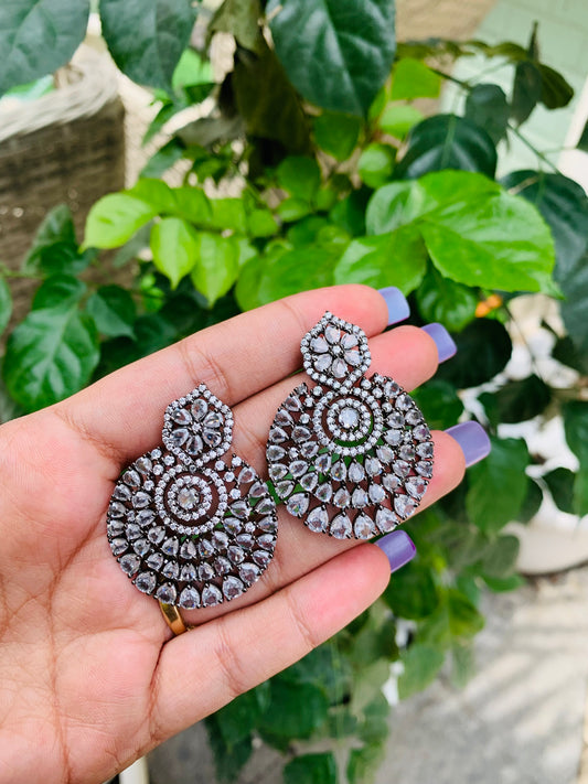 American Diamond Chandbali Earrings