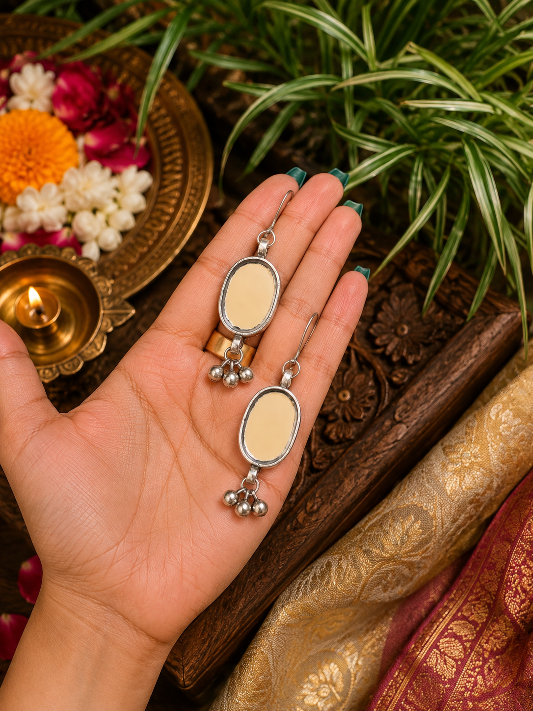 Divya Afghani Glass Earrings