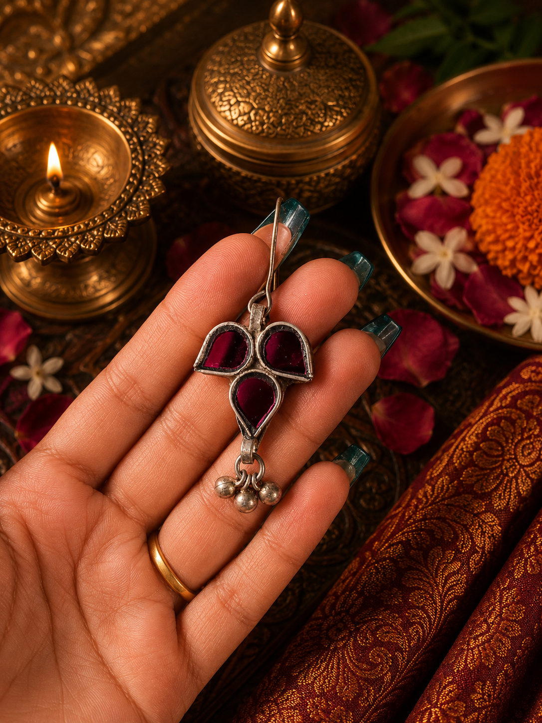 Misha Afghani Glass Earrings