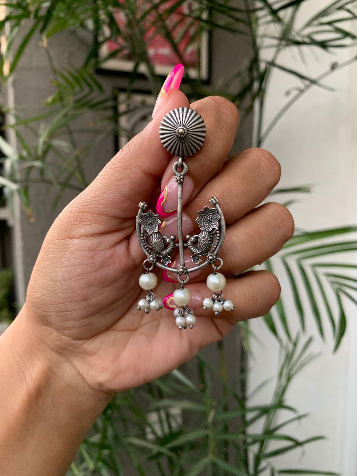 Peacock Drop Earrings