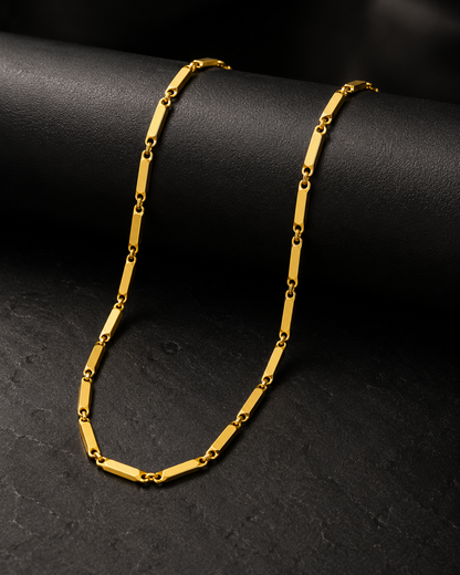 Anti Tarnish Gold Bar Link Chain