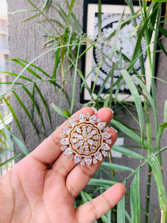 Floral AD Statement Ring
