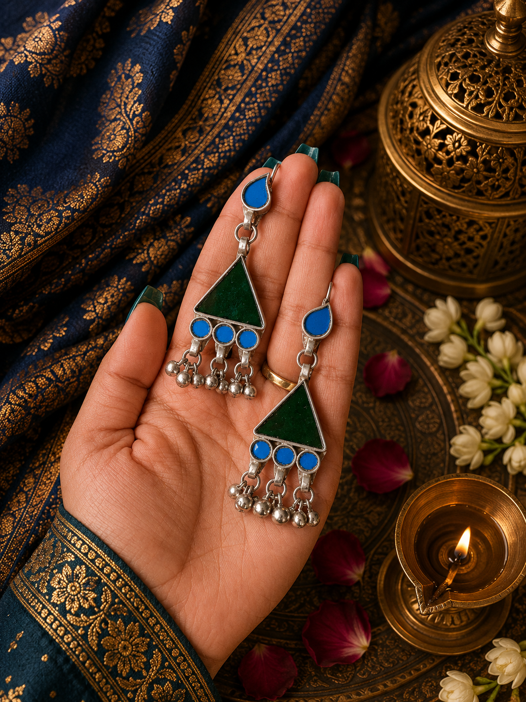 Akasa Afghani Glass Earrings