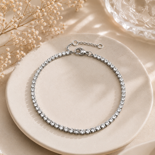 Anti Tarnish Crystal Line Bracelet